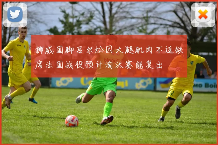 挪威国脚吕尔松因大腿肌肉不适缺席法国战役预计淘汰赛能复出